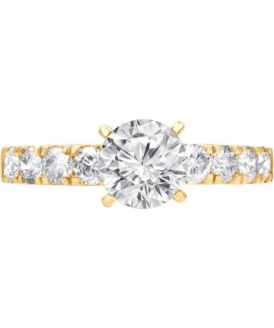 14K Gold 1.00-2.00 Carat Round Cut Lab Grown Diamond Engagement Ring for Women Girls (J, VS-SI2) | Fine Jewelry for Mother's ...