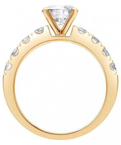 14K Gold 1.00-2.00 Carat Round Cut Lab Grown Diamond Engagement Ring for Women Girls (J, VS-SI2) | Fine Jewelry for Mother's ...