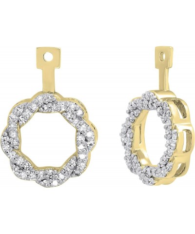 0.45 Carat (Ctw) Round White Diamond Swirl Earring Jackets for Women in Gold Yellow Gold 10K - Metal Stamp $208.34 Earrings