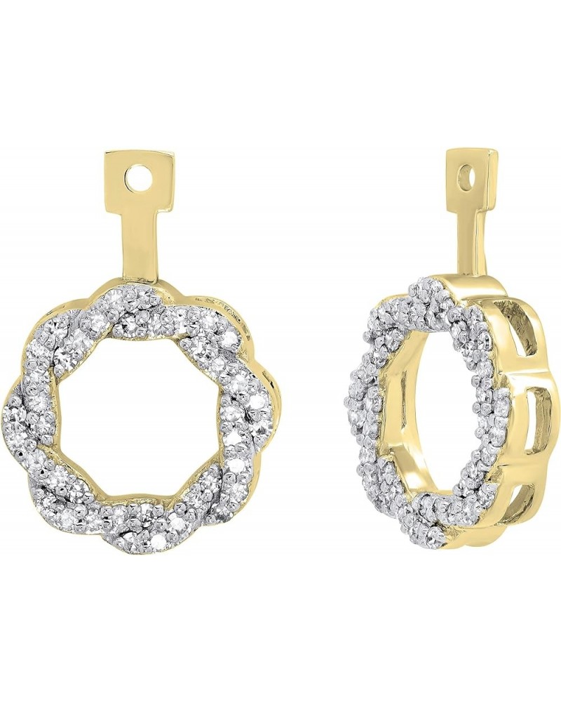 0.45 Carat (Ctw) Round White Diamond Swirl Earring Jackets for Women in Gold Yellow Gold 10K - Metal Stamp $208.34 Earrings