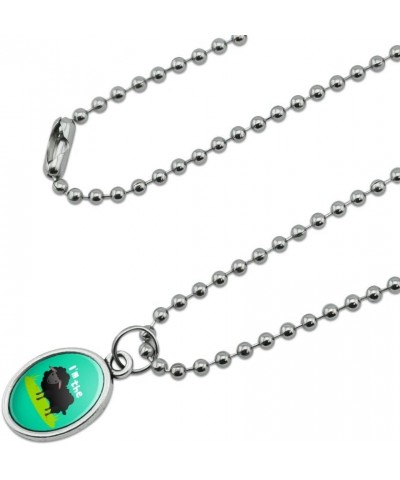 I'm The Black Sheep Funny Antiqued Oval Charm Pendant with Chain $10.02 Necklaces