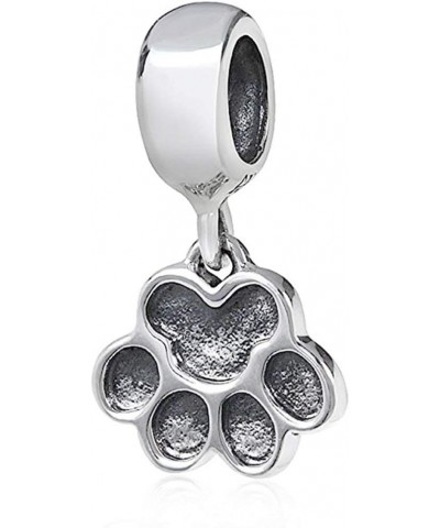 Dog Charm Paw Charm 925 Sterling Silver Pet CharmAnimal Charm Friend Charm for Pandoar Bracelet (A) $10.19 Bracelets