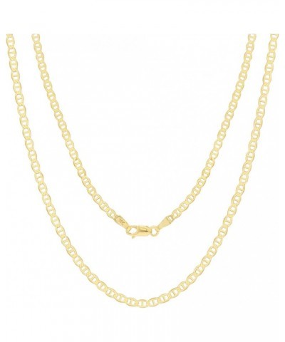 14k Yellow Gold Solid 3mm Anchor Mariner Link Chain Pendant Necklace, Mens Womens Jewelry 16" 18" 20" 22" 24 20 $146.15 Neckl...