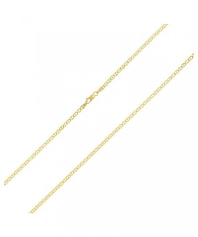 14k Yellow Gold Solid 3mm Anchor Mariner Link Chain Pendant Necklace, Mens Womens Jewelry 16" 18" 20" 22" 24 20 $146.15 Neckl...