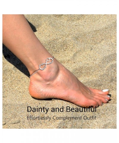 Dainty Anklet for Women Teen Girls, Customize Name Available, Stainless Steel Ankle Bracelet Beautiful Summer Jewelry, 8.5"-1...