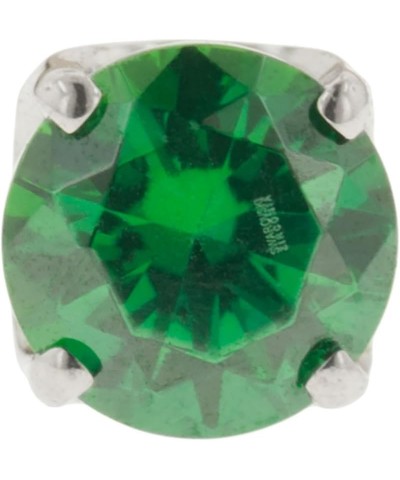 Threadless High Polish Titanium Prong-Set Faceted Gem End with 2mm Gem Emerald $16.79 Body Jewelry