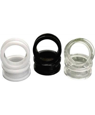 PAIR of Acrylic Screw Fit Flesh Tunnels/Plugs- Gauges 8g - 3/4 White - 3/4" (19mm) $10.05 Body Jewelry