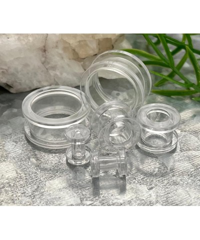 PAIR of Acrylic Screw Fit Flesh Tunnels/Plugs- Gauges 8g - 3/4 White - 3/4" (19mm) $10.05 Body Jewelry