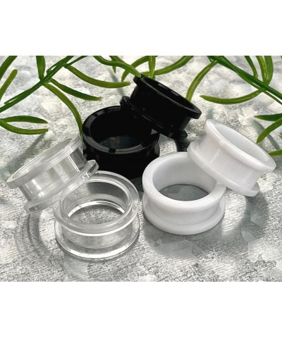 PAIR of Acrylic Screw Fit Flesh Tunnels/Plugs- Gauges 8g - 3/4 White - 3/4" (19mm) $10.05 Body Jewelry