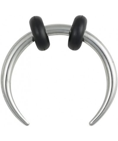 Septum Pincher Half Moon With O-rings (316L) Surgical Steel 1 Piece 16g (1.2mm), 6mm diameter (TS1) $8.24 Body Jewelry