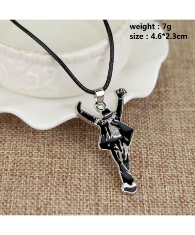 925 Sterling Silver Plated Dancing King"Michael Jackson" Charm Pendant Necklace $7.25 Necklaces