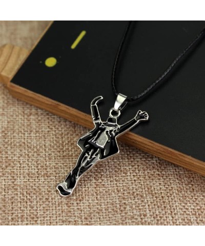 925 Sterling Silver Plated Dancing King"Michael Jackson" Charm Pendant Necklace $7.25 Necklaces