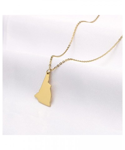 State Necklace Pendant Country Map Pendant Charm Jewelry Gift for Women Teens New Hampshire-Gold $6.78 Necklaces