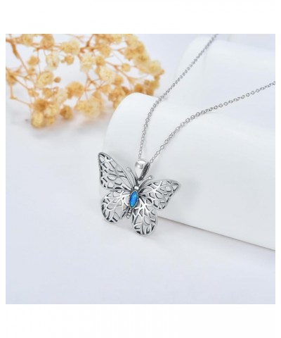 Sterling Silver Dragonfly Pendant Necklace for Women Mom Turquoise Moonstone Animal Jewelry Gifts Butterfly $23.00 Necklaces