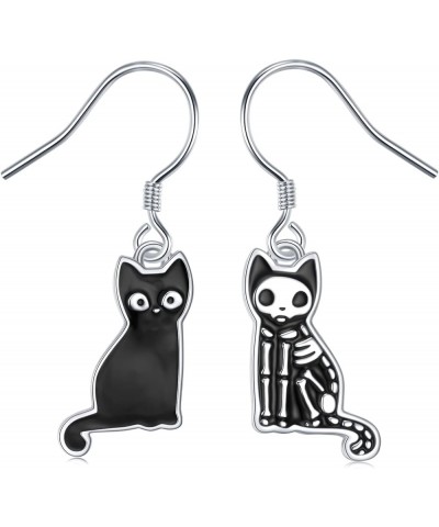 Black Cat/Corgi/Schnauzer/Yorkie/Teacup Cat/French Bulldog Earrings Cute Animal Dangle Earrings for Girls Women Birthday Hall...