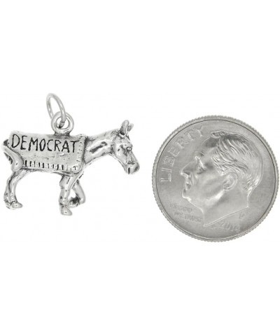 Sterling Silver Oxidized Democrat Political Party Donkey Charm $14.91 Bracelets