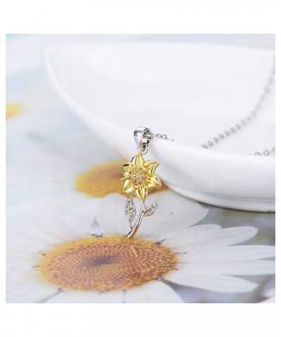 Sunflower Necklace, Sunflower Gifts Ideas for Daughter Niece Bestfriend Women Teenage Teen Girls Jewelry Birthday $12.75 Neck...