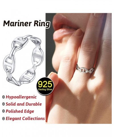 4mm Celtic Knot Wedding Band Rings for Women, Sterling Silver Eternity Link Chain Ring Gift Packaging Mariner Chain $9.87 Rings