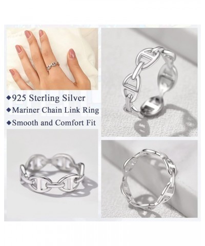 4mm Celtic Knot Wedding Band Rings for Women, Sterling Silver Eternity Link Chain Ring Gift Packaging Mariner Chain $9.87 Rings