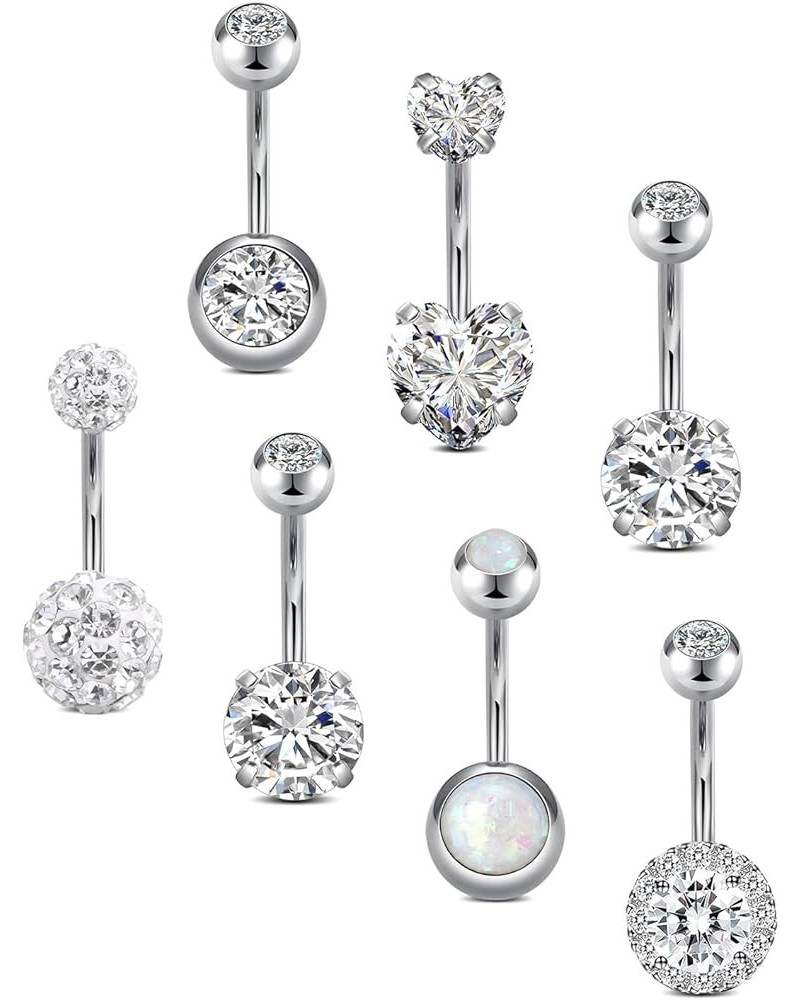 Belly Button Ring Belly Rings for Women Belly Button Piercing Stainless Steel Belly Button Rings Belly Navel Rings Piercing J...