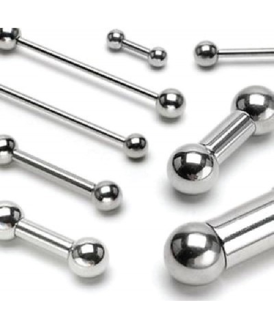 Straight Barbell Stainless Steel 00G-18G BR Nose Nipple Tragus Tongue Piercing Jewelry 14G, 18mm (Large), Silvertone $7.94 Bo...