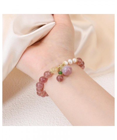 Crystals Gold Plated Beaded Friendship Bracelets Agate Jewelry Bracelet for Women Charm Bracelet Gifts for Girlfriend A $13.9...