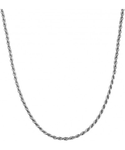 Sterling Silver 1.7 mm Rope Chain Necklace (16, 18, 20, 22, 24, 30 or 36 inch) 20.0 Inches $13.34 Necklaces