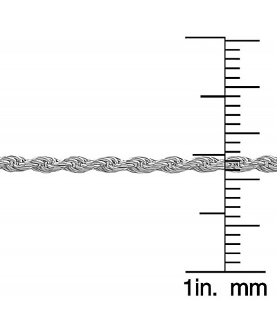 Sterling Silver 1.7 mm Rope Chain Necklace (16, 18, 20, 22, 24, 30 or 36 inch) 20.0 Inches $13.34 Necklaces