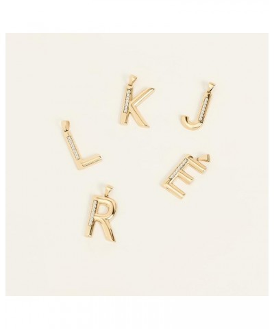 14K Gold Initial Pendant for Women | Alphabet Letter Charms, A-Z, All Letters, Cubic Zirconia V $71.82 Pendants