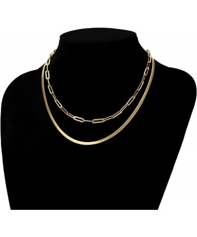 14K Gold Necklace For Women Trendy, Initial Layered Necklaces For Women Dainty Snake Chain Jewlery Gift G $8.69 Necklaces