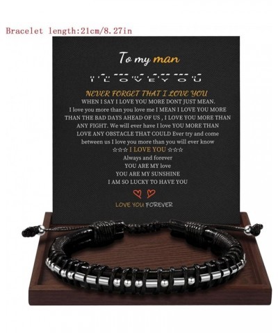 Mens Fashion Code Leather Bracelet Handwoven Three Layer Leather Bracelet Leather A $4.99 Bracelets