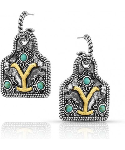 Officially Licensed Yellowstone Earrings (Dutton Family Y Brand Cow Tag) $37.60 Earrings