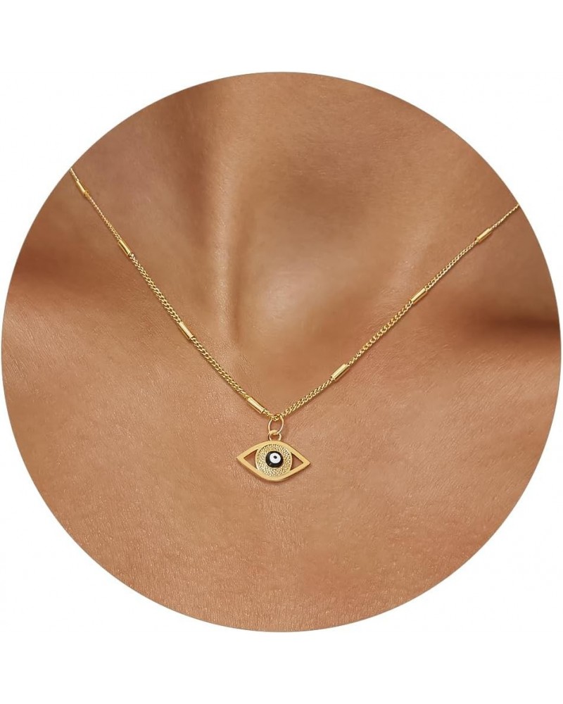 Gold Necklaces for Women, Dainty Gold Necklace 14K Gold Plated Pendant Necklace for Women Simple Gold CZ Diamond Choker Neckl...