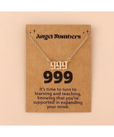 Angel Number Necklace with Message Card 111 222 333 444 555 666 777 888 999 Lucky Numbers Choker Necklace Numerology Jewelry ...