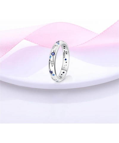 Silver Ring 925 Silver Rings for Women Colorful Cubic Zirconia Ring Wide Set Ring for Women Fashion Ring as Gift Ring Sterlin...