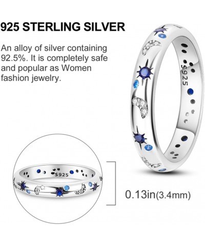 Silver Ring 925 Silver Rings for Women Colorful Cubic Zirconia Ring Wide Set Ring for Women Fashion Ring as Gift Ring Sterlin...