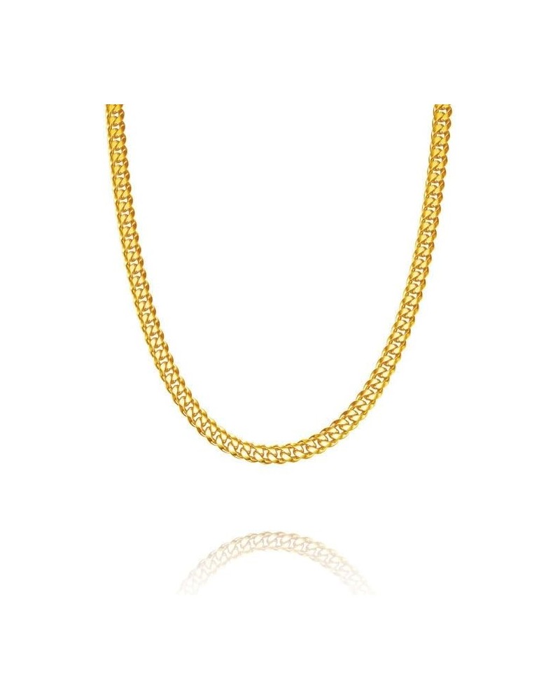 925 Sterling Silver Cuban Chain 3.5/4/5mm Necklace for Men Gold Cuban Link Curb Chain for Women 16-30 Inches 16 4mm Gold $15....