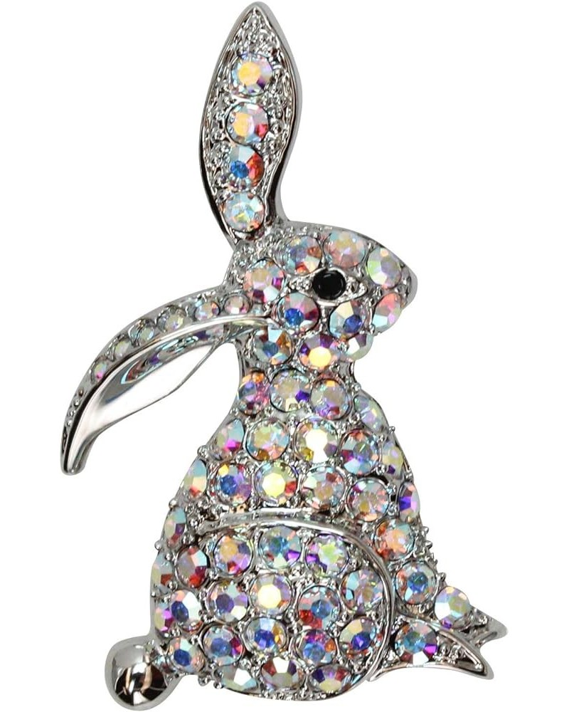 Gorgeous Rhinestone Crystal Bunny Rabbit Pin Brooch for Easter AB $12.32 Brooches & Pins