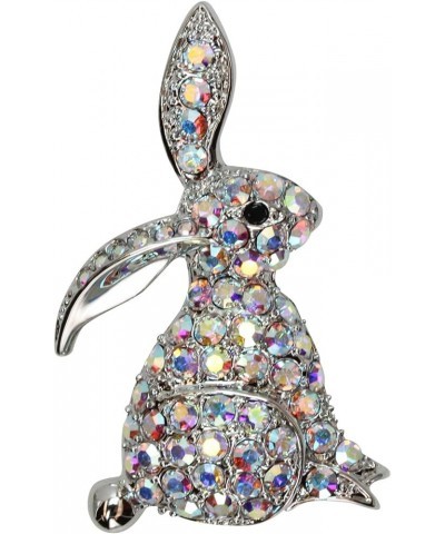 Gorgeous Rhinestone Crystal Bunny Rabbit Pin Brooch for Easter AB $12.32 Brooches & Pins