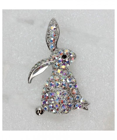 Gorgeous Rhinestone Crystal Bunny Rabbit Pin Brooch for Easter AB $12.32 Brooches & Pins