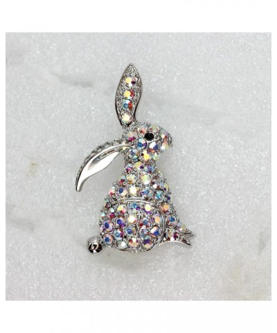 Gorgeous Rhinestone Crystal Bunny Rabbit Pin Brooch for Easter AB $12.32 Brooches & Pins