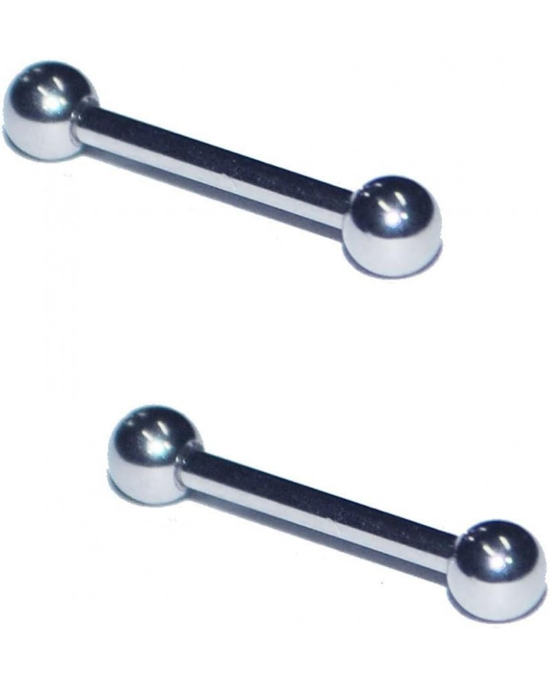 2x 16 Gauge 16g 316L Stainless Steel Straight Barbell Cartilage Nipple Ring Earring 1/4 5/16 3/8 7/16 1/2 Pair Set of 2 7/8" ...