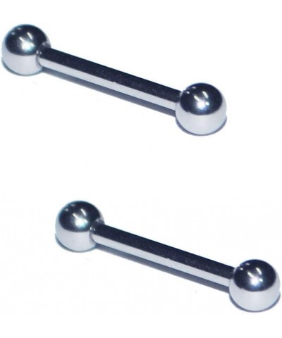 2x 16 Gauge 16g 316L Stainless Steel Straight Barbell Cartilage Nipple Ring Earring 1/4 5/16 3/8 7/16 1/2 Pair Set of 2 7/8" ...