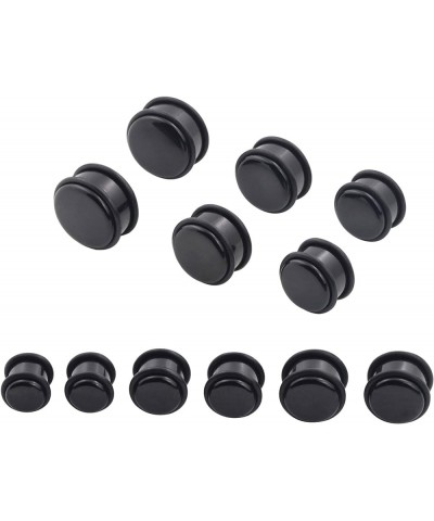 24PC Big Gauges Acrylic Tapers Kit Ear Stretching 00G-20mm Earrring Plug Tunnels Piercing Set Black $10.79 Body Jewelry