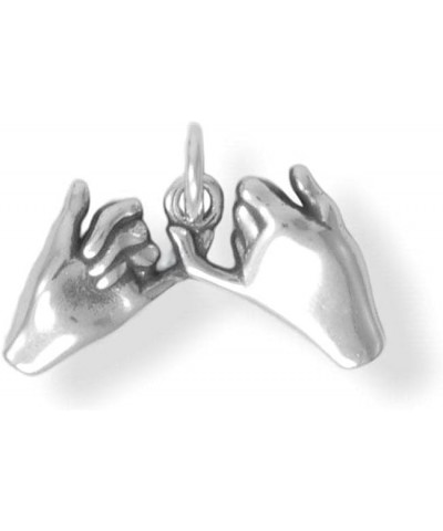 Pinky Promise Charm 3-D Hands Sterling Silver $12.95 Bracelets