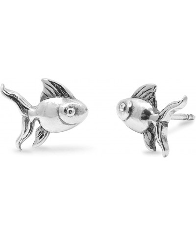 Jewelry Sterling Silver Goldfish Stud Earrings $12.96 Earrings