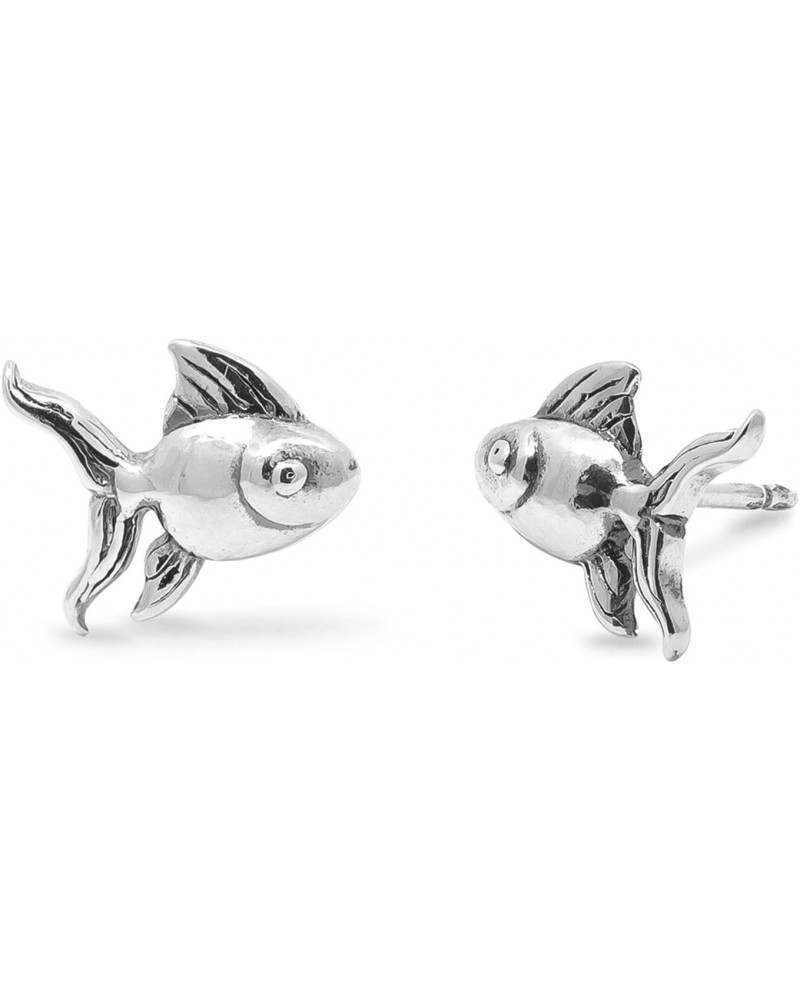 Jewelry Sterling Silver Goldfish Stud Earrings $12.96 Earrings