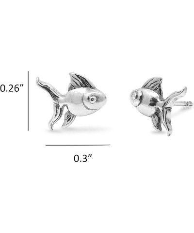 Jewelry Sterling Silver Goldfish Stud Earrings $12.96 Earrings