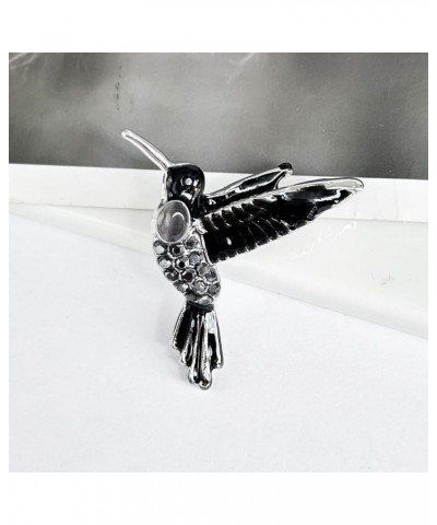 Cute Bird Hummingbird Enamel Brooch Pin Crystal Rhinestone Black $8.84 Brooches & Pins