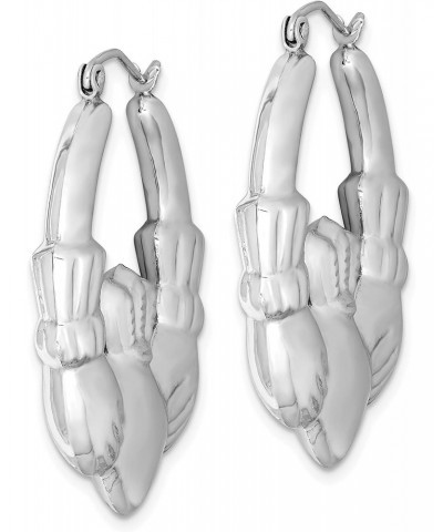 Sterling Silver Claddagh Hoop Earrings (Approximate Measurements 35mm x 34mm) $33.75 Earrings